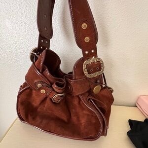Brown Suede Women's Bag